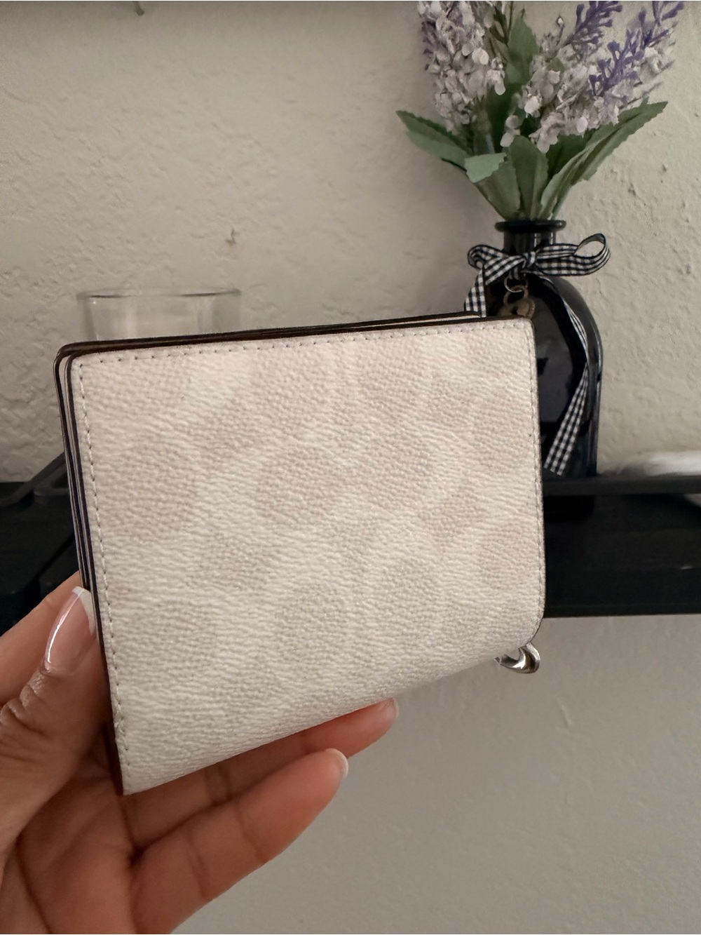 COACH SNAP WALLET IN SIGNATURE CANVAS WHITE - Picture 5 of 7